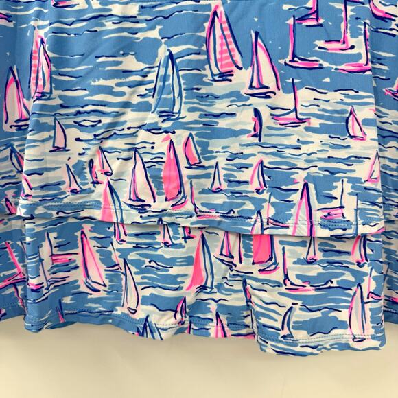 Lilly Pulitzer Luxletic Skort M Adlai Boatylicious Sailboat Tennis Pickleball - Picture 3 of 8